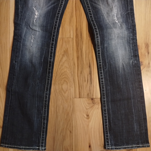 Vigoss Skinny Low Rise Straight Leg Jeans Women's Size 3/4W 33L - Picture 3 of 11